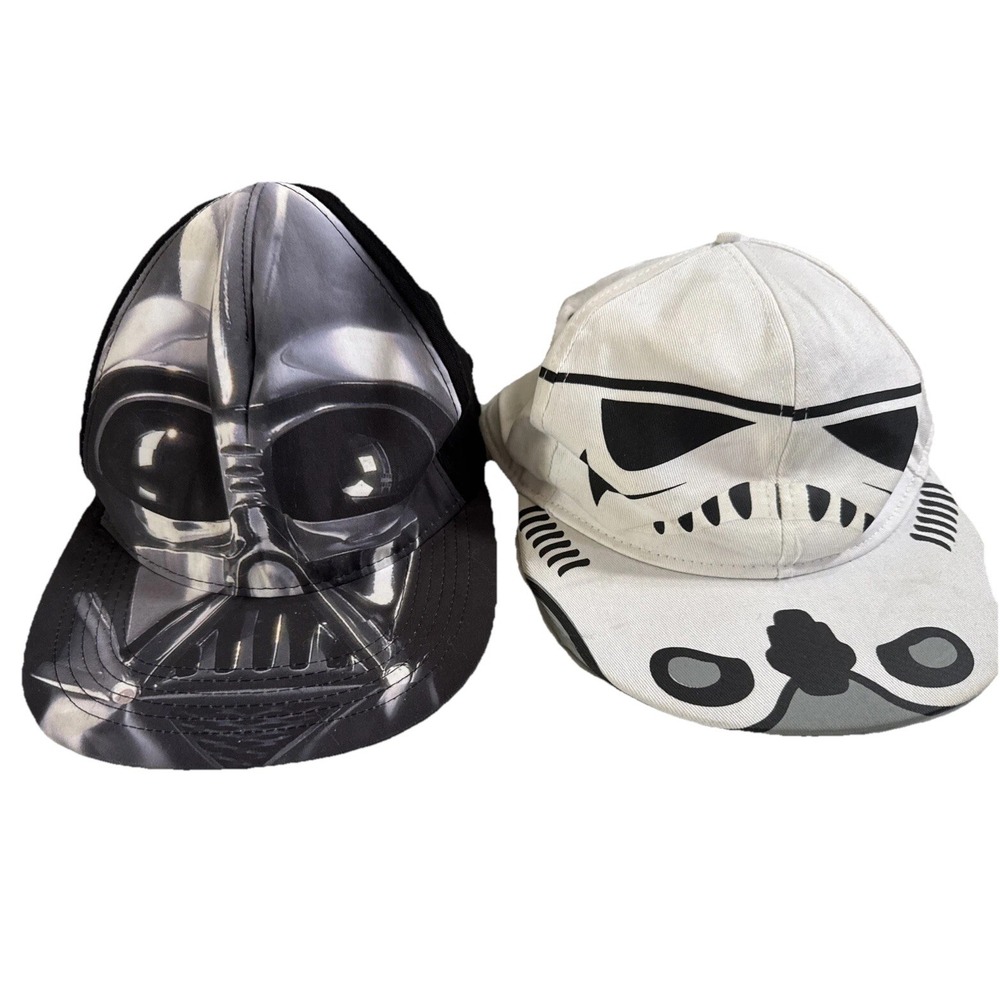 Star Wars Lucas Films Darth Vader/Storm Trooper‎ Black White Snapback Cap (2)